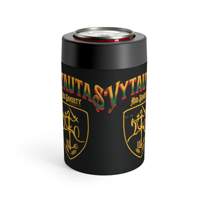 Vytautas Can Holder Black— Vytautas Aid Society Shield 2 Cooler