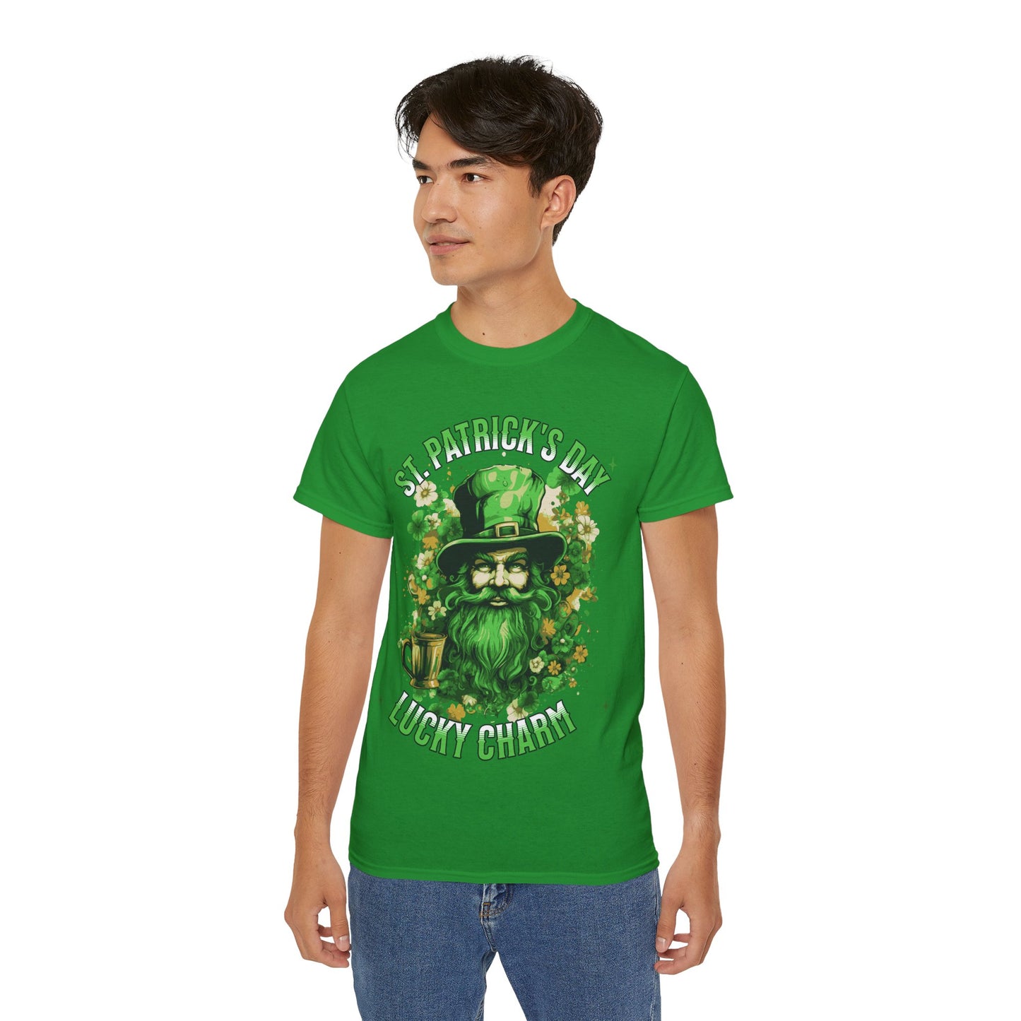 St. Patrick's Day Lucky Charm T-Shirt — Leprechaun Beer Mug Design