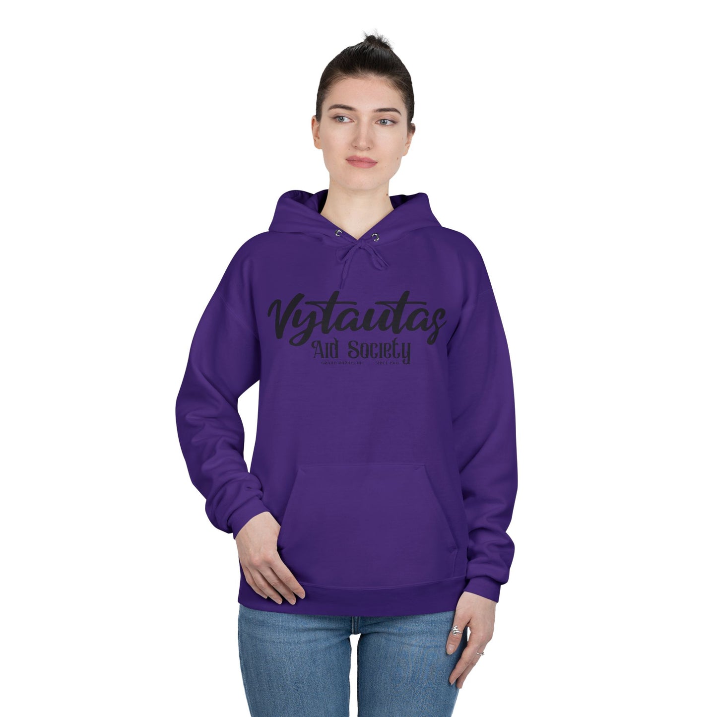 Vytautas Aid Society Hoodie — Simple Script Logo Pullover