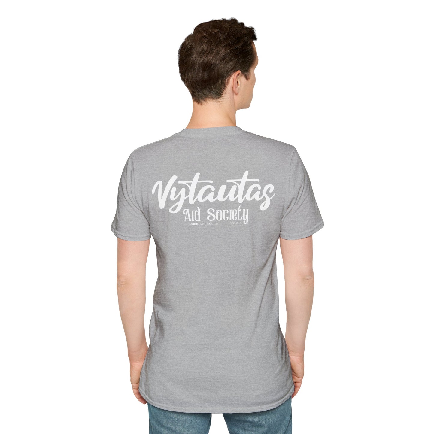 Vytautas Aid Society T-Shirt — Minimal Script Logo Tee