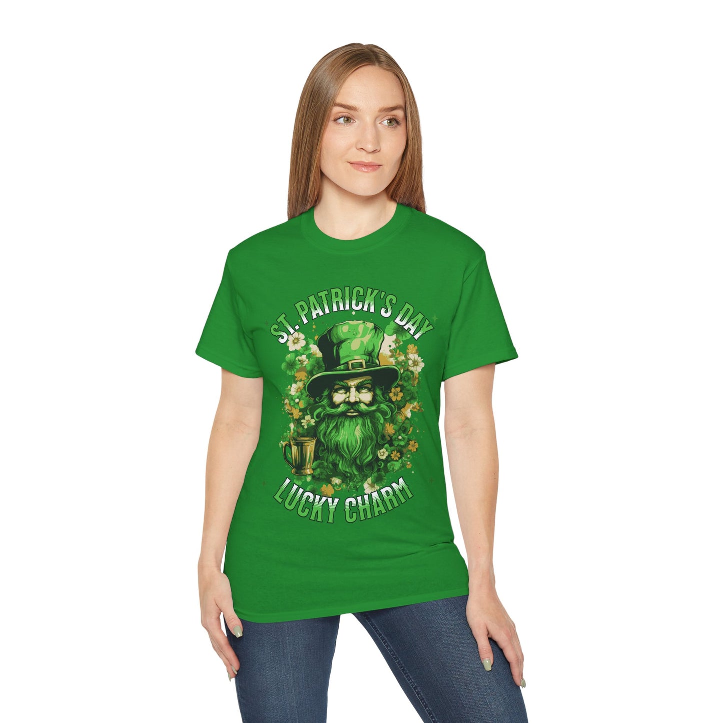 St. Patrick's Day Lucky Charm T-Shirt — Leprechaun Beer Mug Design