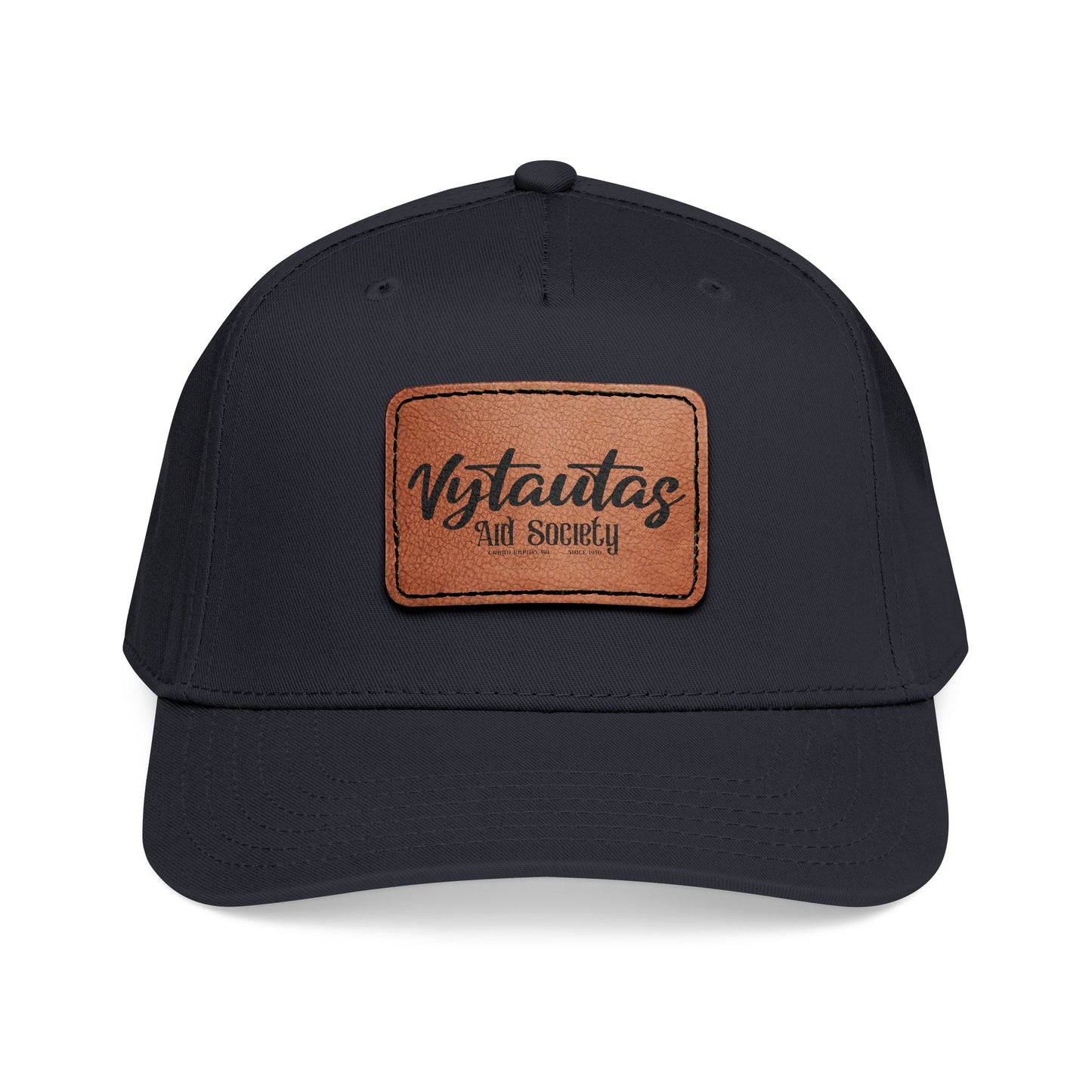 Leather Patch Baseball Cap — Vytautas Aid Society