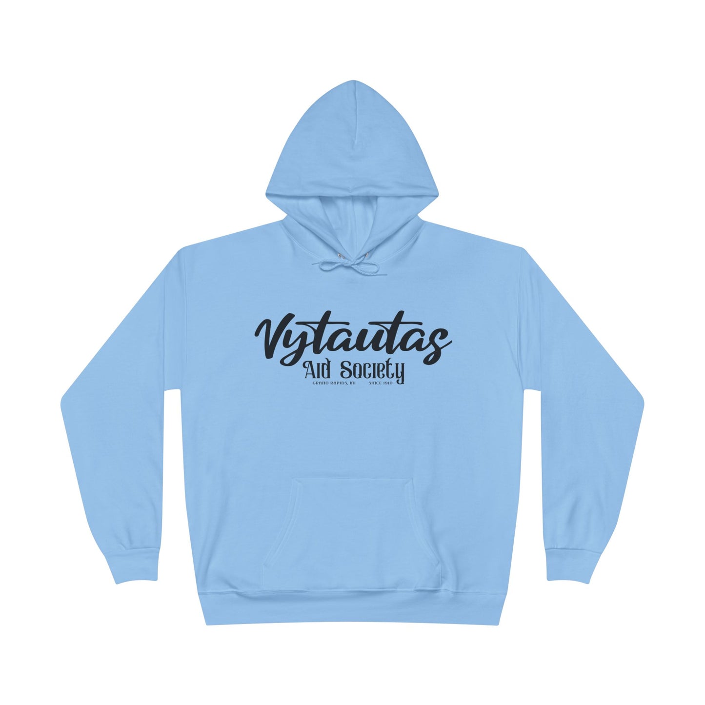 Vytautas Aid Society Hoodie — Simple Script Logo Pullover