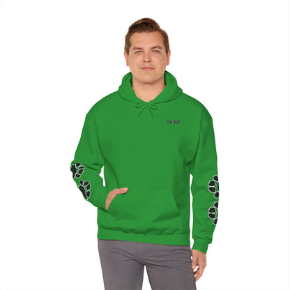 Jeep Paw Print Hoodie — Cute Paw Logo Pullover for Dog & Jeep Lovers