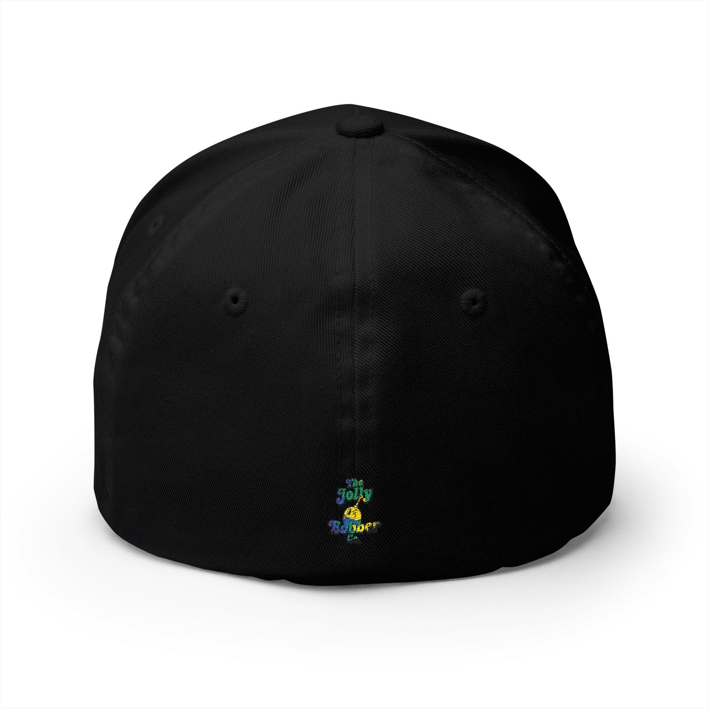 Vytautas Fitted Embroidered Cap — Retro Script Logo Fitted Baseball Hat