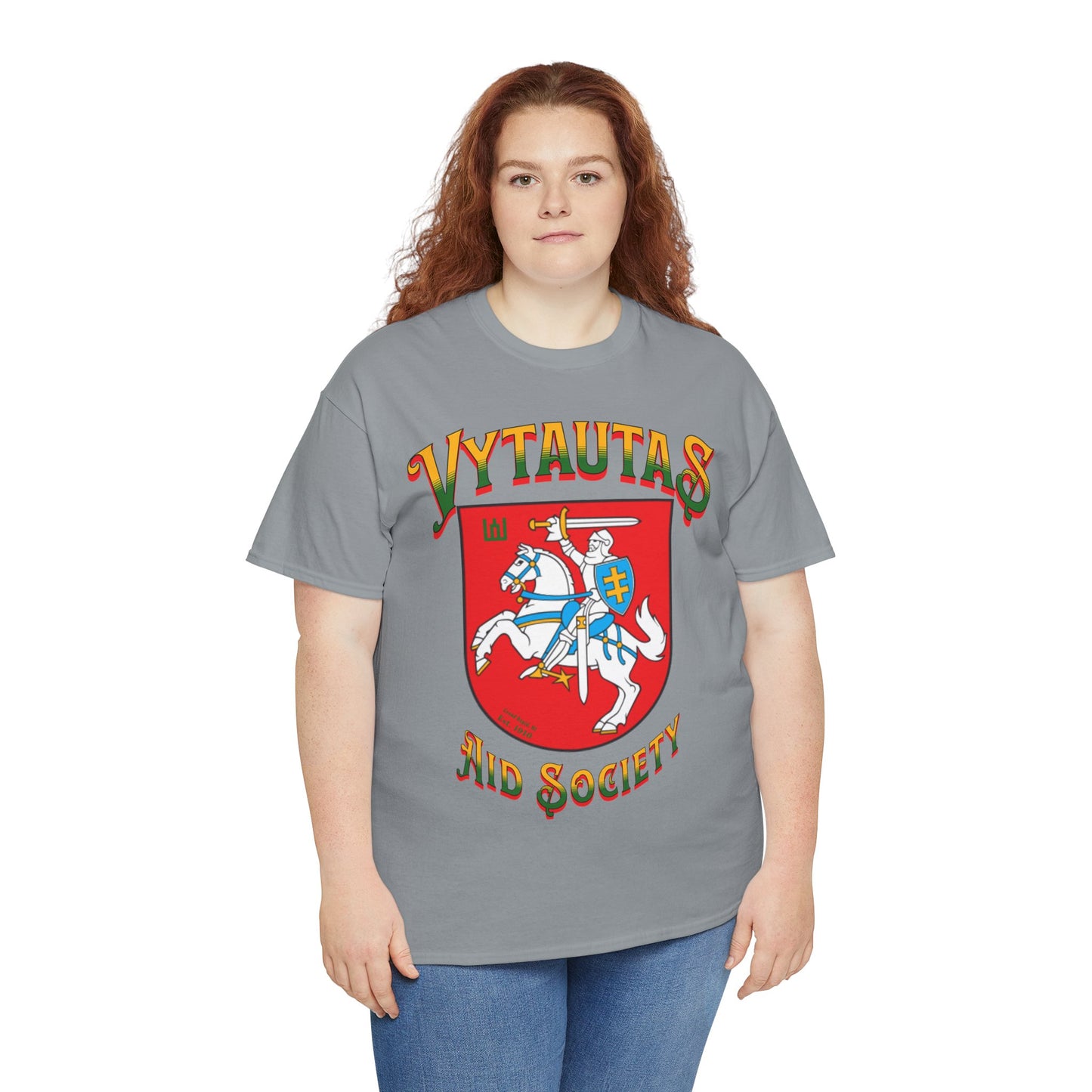 Vytautas Aid Society T‑Shirt — Lithuanian Coat of Arms 1 Graphic Tee