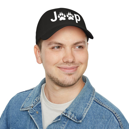 Jeep Paw Print Cap – Red Low Profile Baseball Hat for Dog & Jeep Lovers