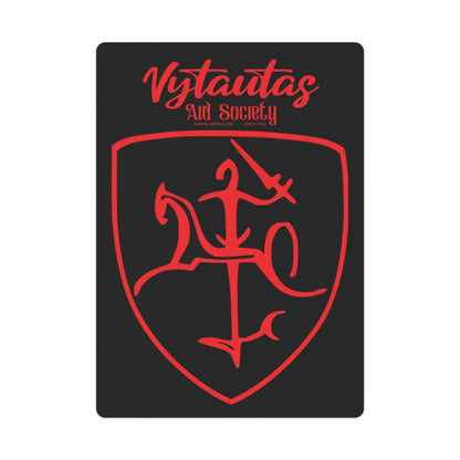 Vytautas Aid Society Red on Black Poker Playing Cards