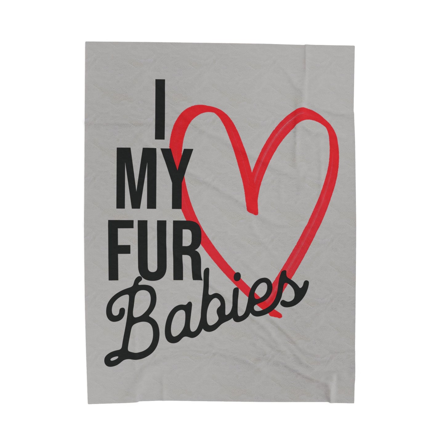 Pet Lovers I love My Fur Babies Plush Blanket - Soft, Cozy Throw for Fur Baby Enthusiasts