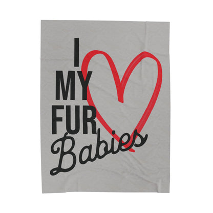 Pet Lovers I love My Fur Babies Plush Blanket - Soft, Cozy Throw for Fur Baby Enthusiasts