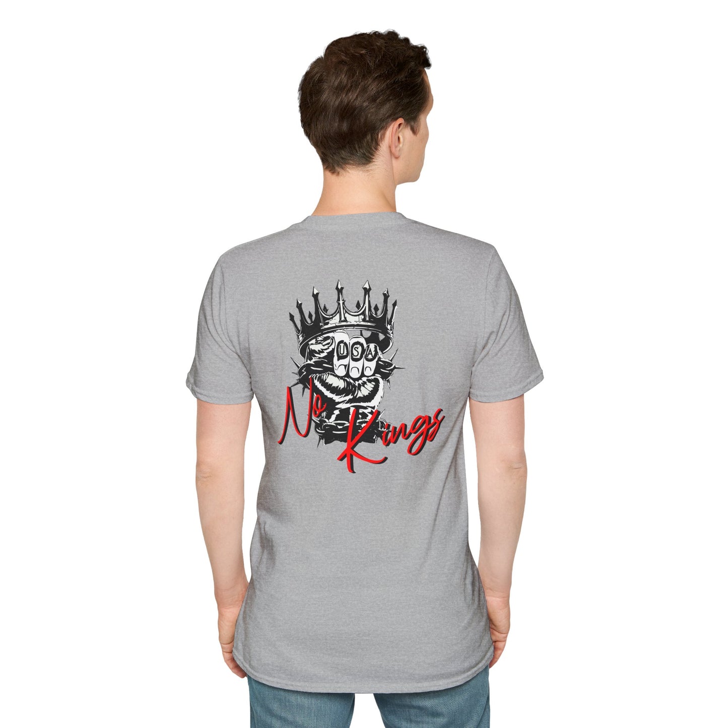 T-Shirt — 'No Kings' Skull Crown Graphic Tee