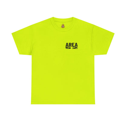 Area 52 T-Shirt – Vintage Stamp Design (Work Hard Play Hard, Luther MI)