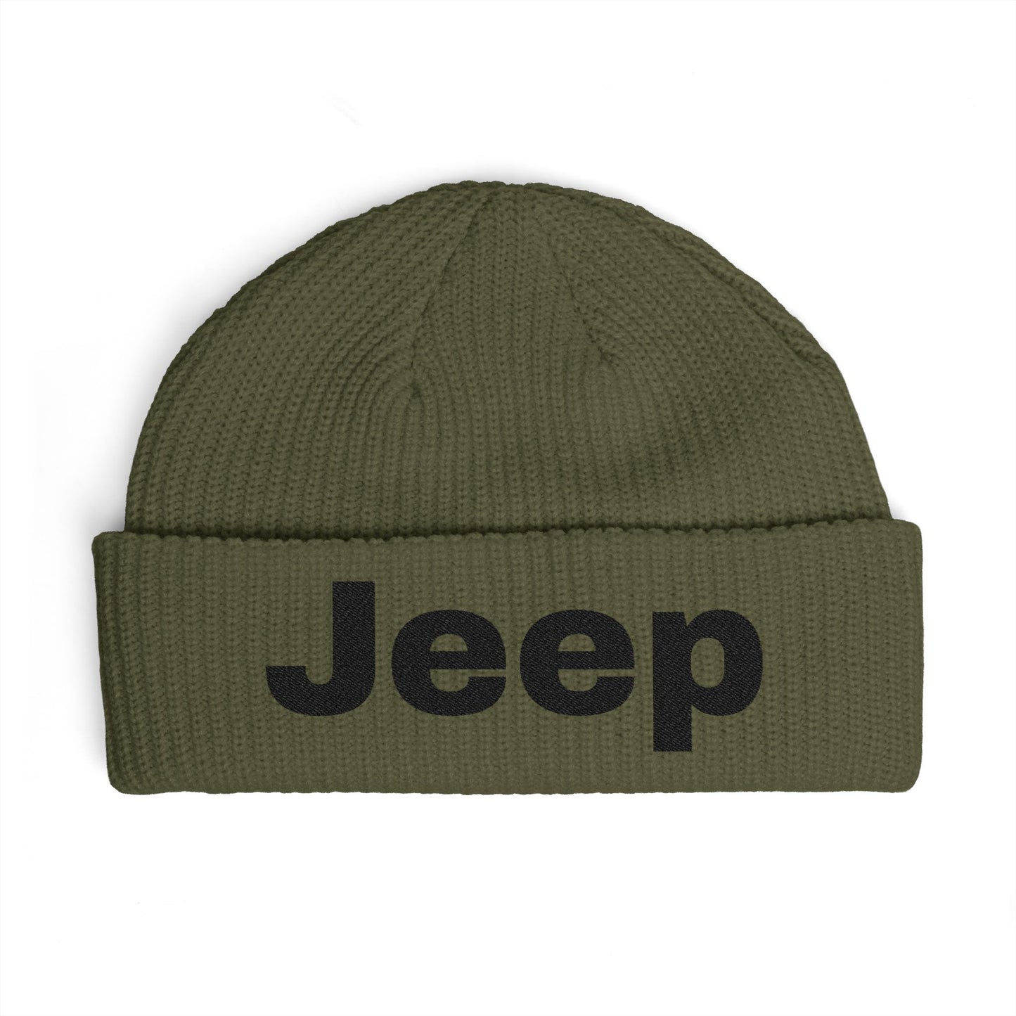 Jeep Cuff Beanie — Embroidered Logo Knit Hat for Jeep Fans