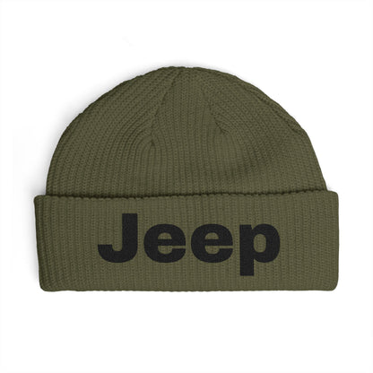 Jeep Cuff Beanie — Embroidered Logo Knit Hat for Jeep Fans