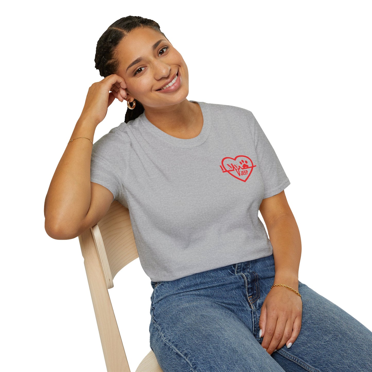 Jeep Heartbeat T-Shirt — Jeep Life Heart EKG Logo Tee