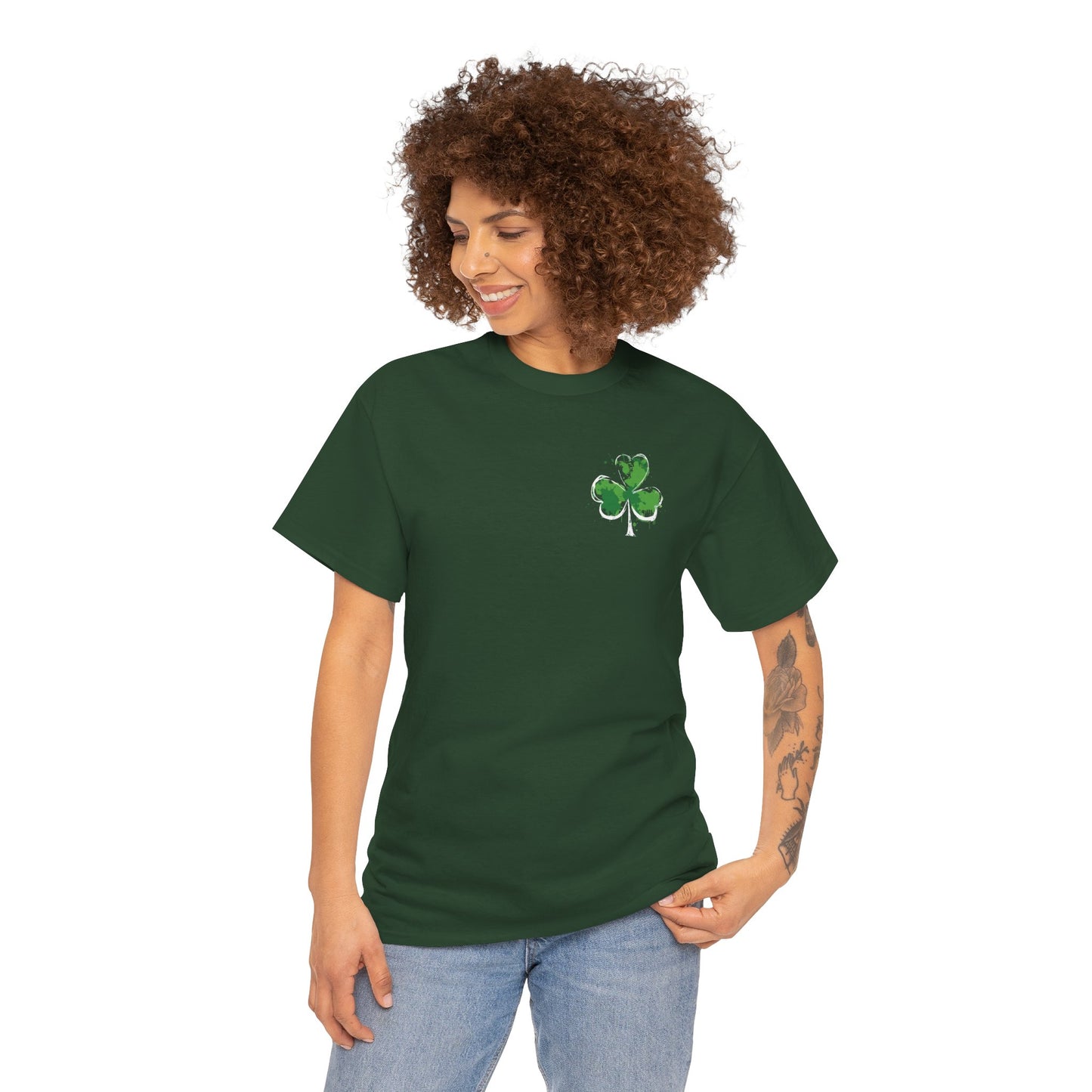 Shamrock Paint-Splash Tee — Green St. Patrick's Day Clover T-Shirt
