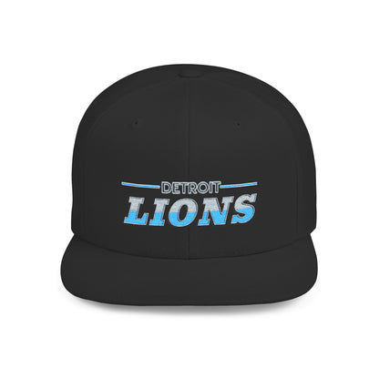 Detroit Lions Flat Bill Snapback Hat - Stylish Team Cap for Sports Fans, Perfect Gift for Game Day, Sports Events, and Tailgates