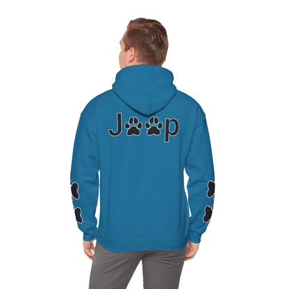 Jeep Paw Print Hoodie — Cute Paw Logo Pullover for Dog & Jeep Lovers