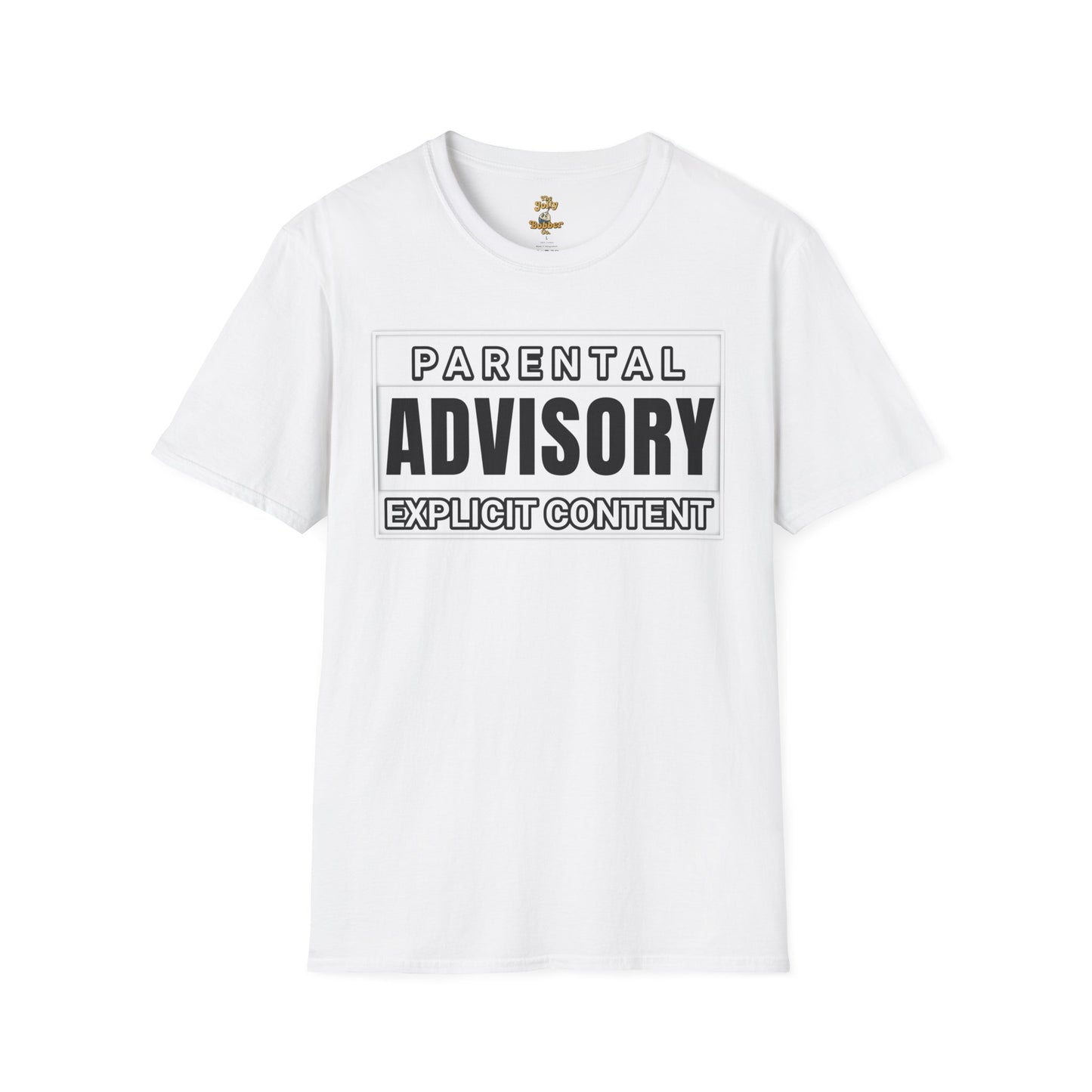 Graphic Tee - Iconic 'Parental Advisory Explicit Content' Design for Edgy Gen X - The Jolly Bobber 