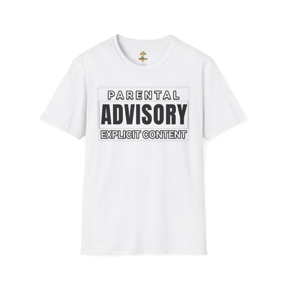 Graphic Tee - Iconic 'Parental Advisory Explicit Content' Design for Edgy Gen X - The Jolly Bobber 