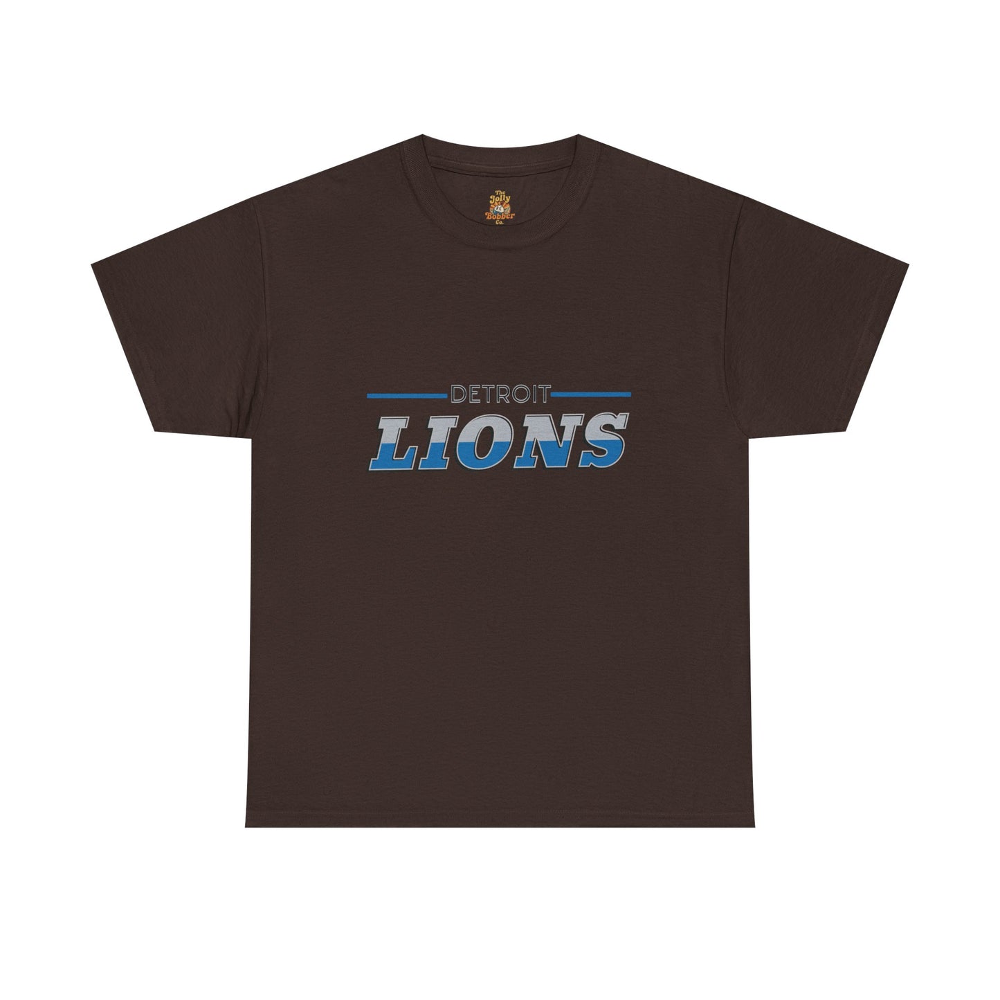 Detroit Lions Unisex Heavy Cotton Tee - Sports Fan Apparel, Game Day T-Shirt, Football Merchandise, Casual Wear, Gift for Him/Her - The Jolly Bobber 