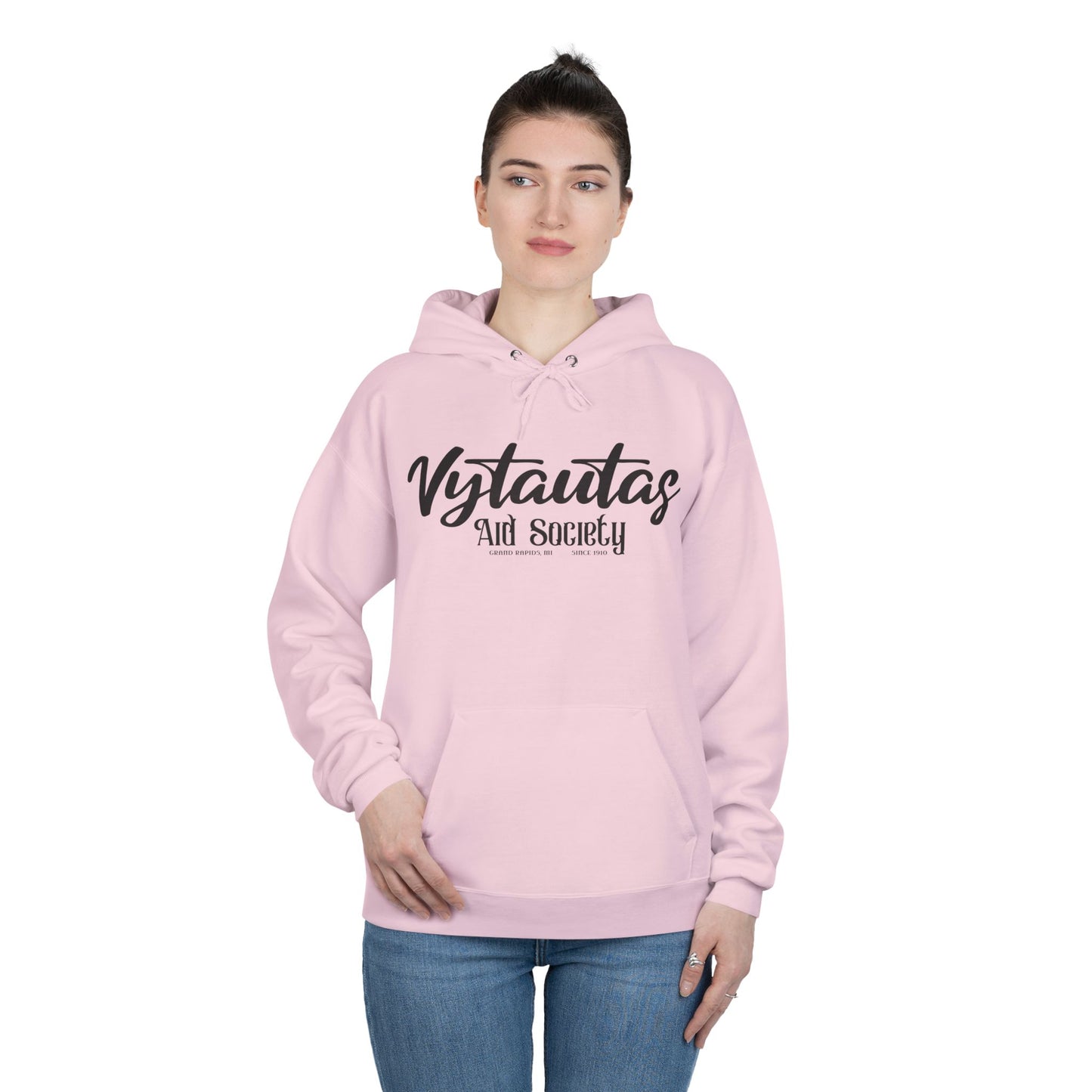 Vytautas Aid Society Hoodie — Simple Script Logo Pullover