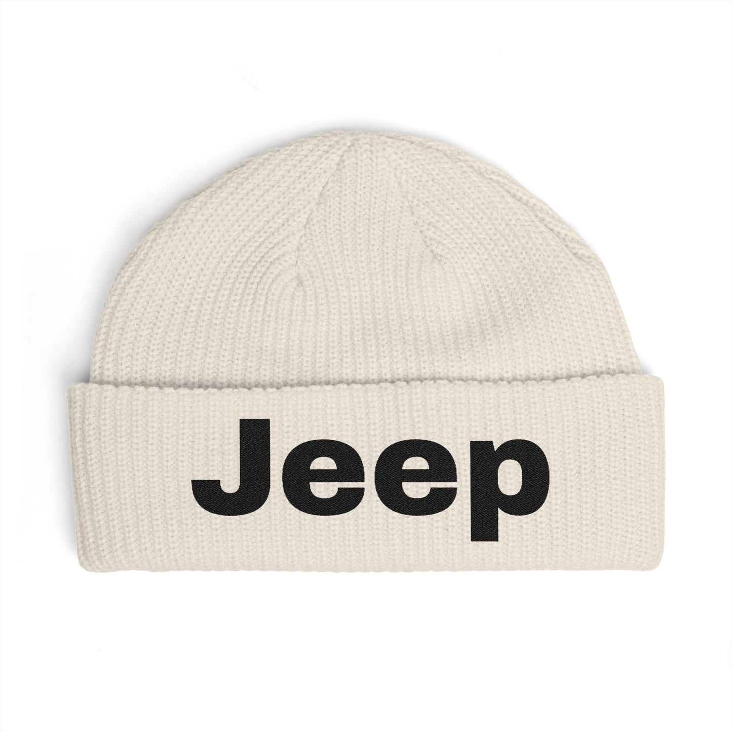 Jeep Cuff Beanie — Embroidered Logo Knit Hat for Jeep Fans