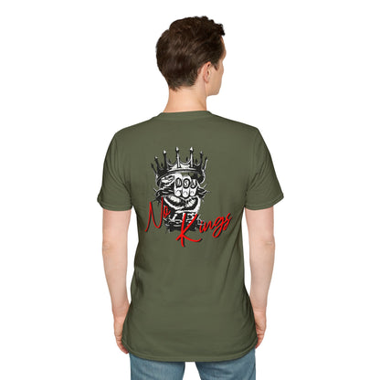 T-Shirt — 'No Kings' Skull Crown Graphic Tee