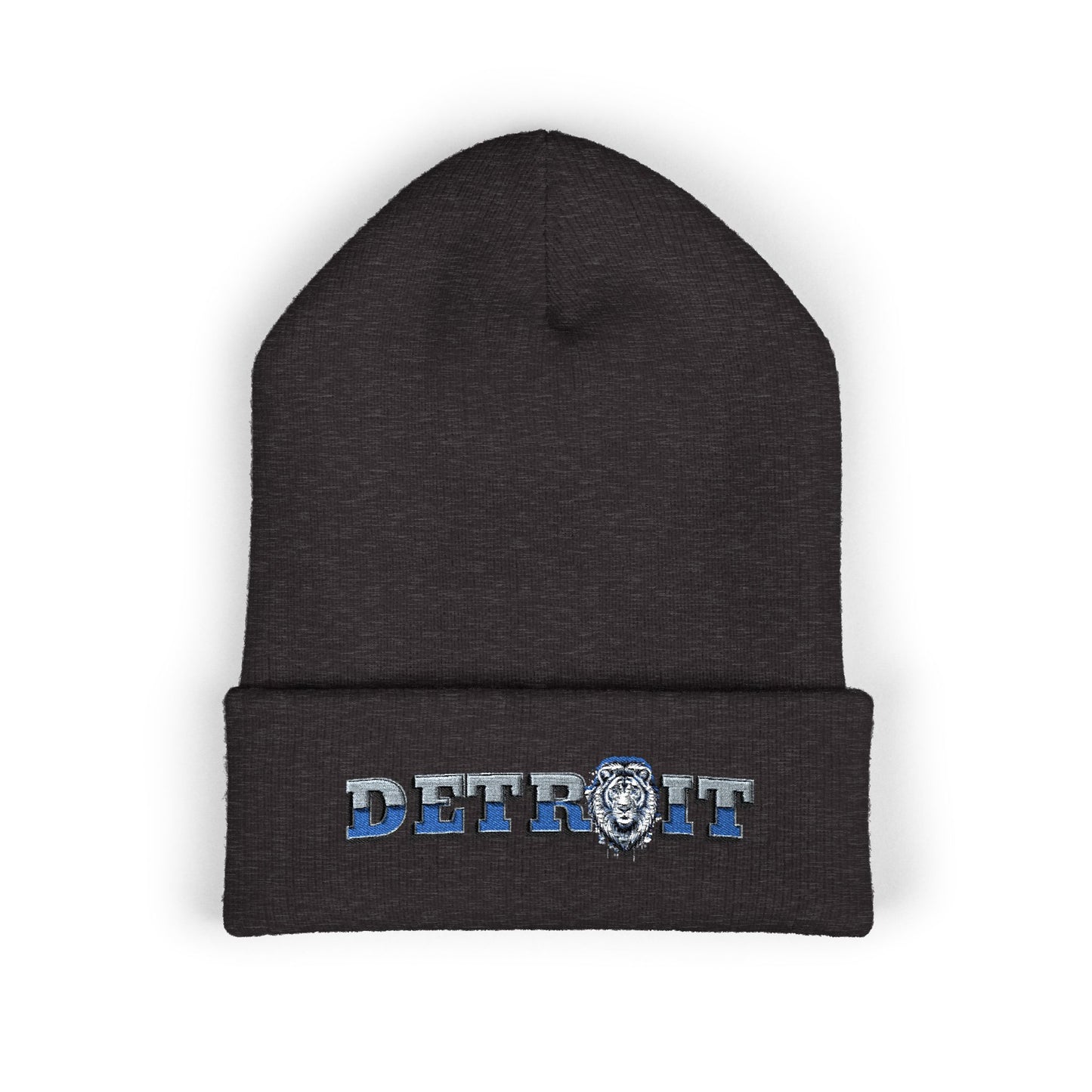 Detroit Lions Football Cuffed Embroidered Beanie Fan Gear