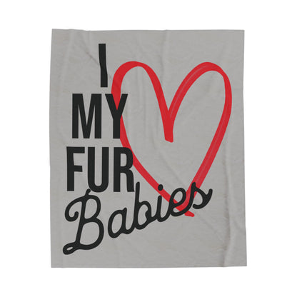 Pet Lovers I love My Fur Babies Plush Blanket - Soft, Cozy Throw for Fur Baby Enthusiasts