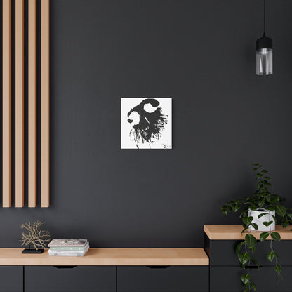 Custom Abstract Black Ink Pet Art Canvas
