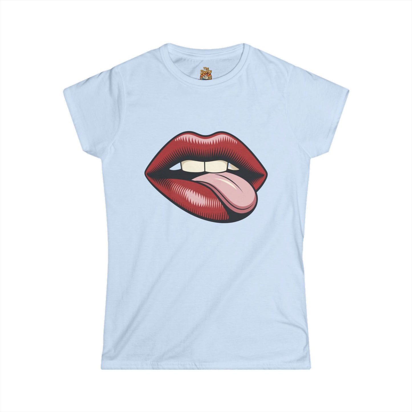 Lip Print Women's Tee - Fun Summer Style, Gift for Her, Party Outfit, Casual Wear, Trendy Apparel