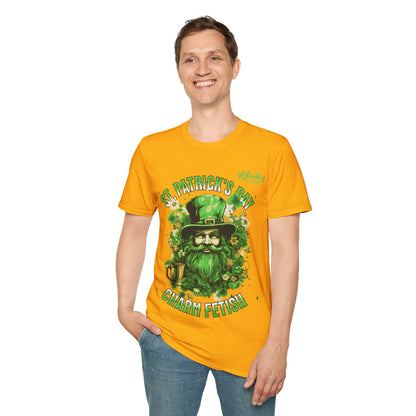 Vytautas St. Patrick's Day Leprechaun T-Shirt — "Charm Fetish" Green Beer & Shamrock Design