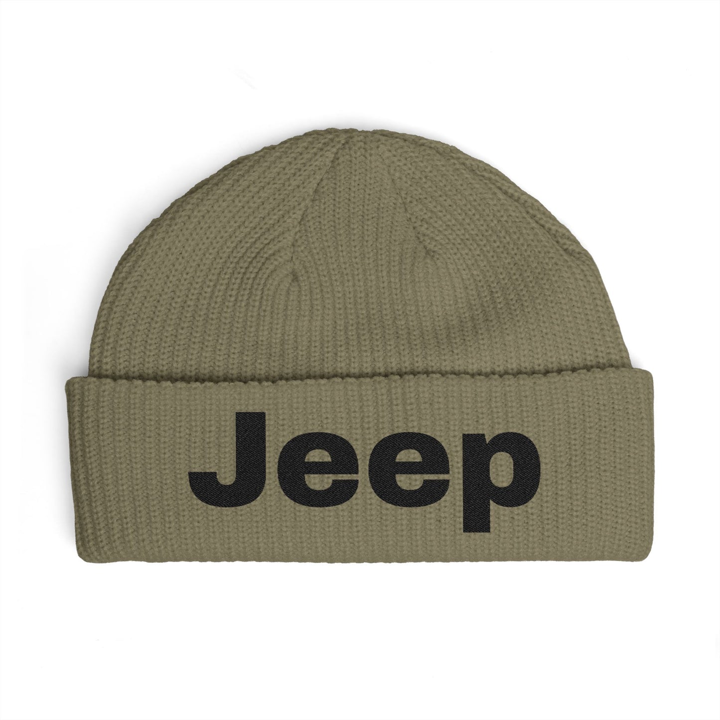 Jeep Cuff Beanie — Embroidered Logo Knit Hat for Jeep Fans