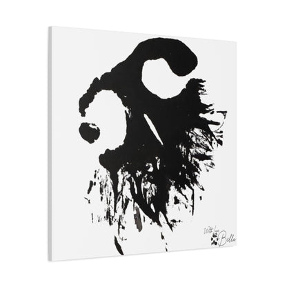 Custom Abstract Black Ink Pet Art Canvas