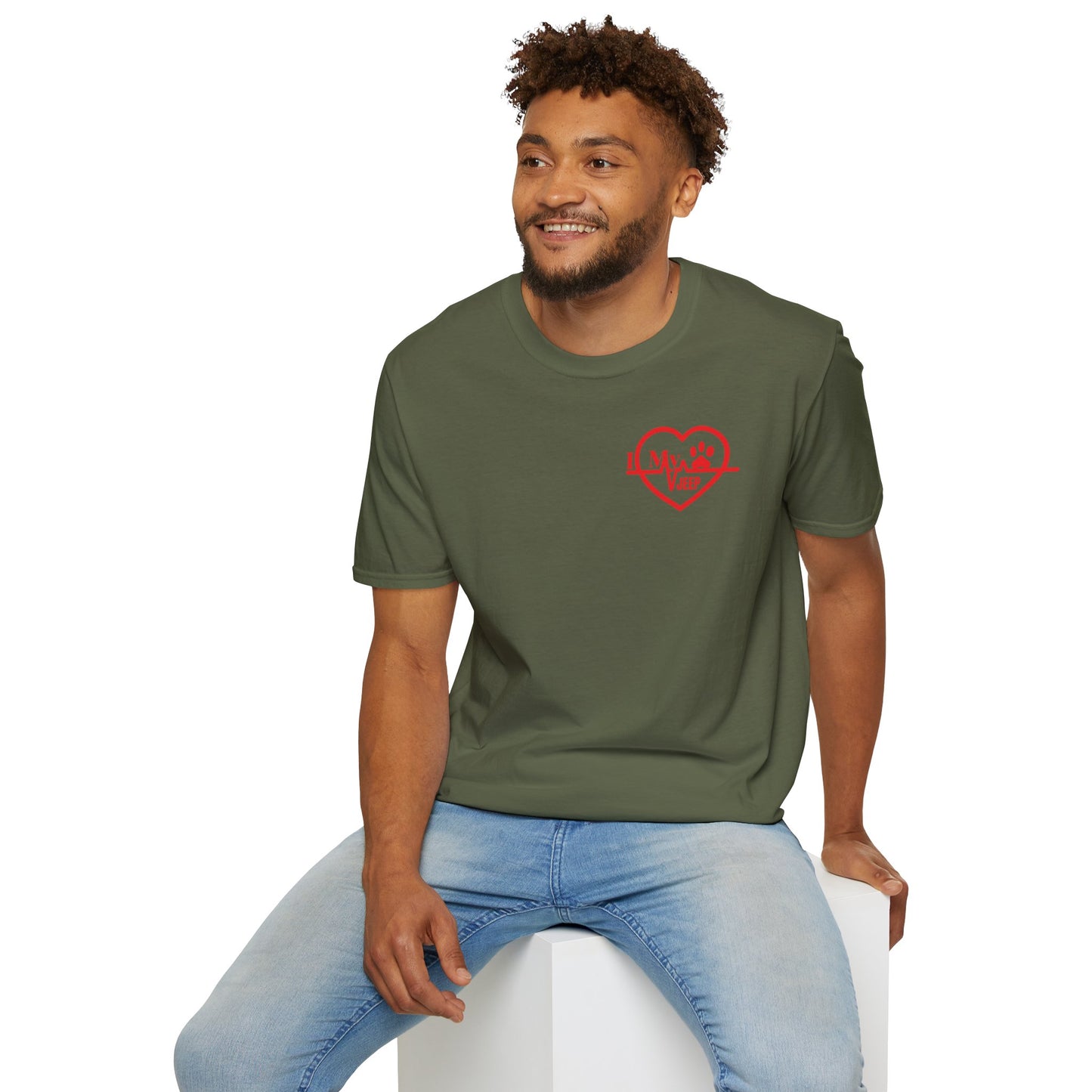Jeep Heartbeat T-Shirt — Jeep Life Heart EKG Logo Tee