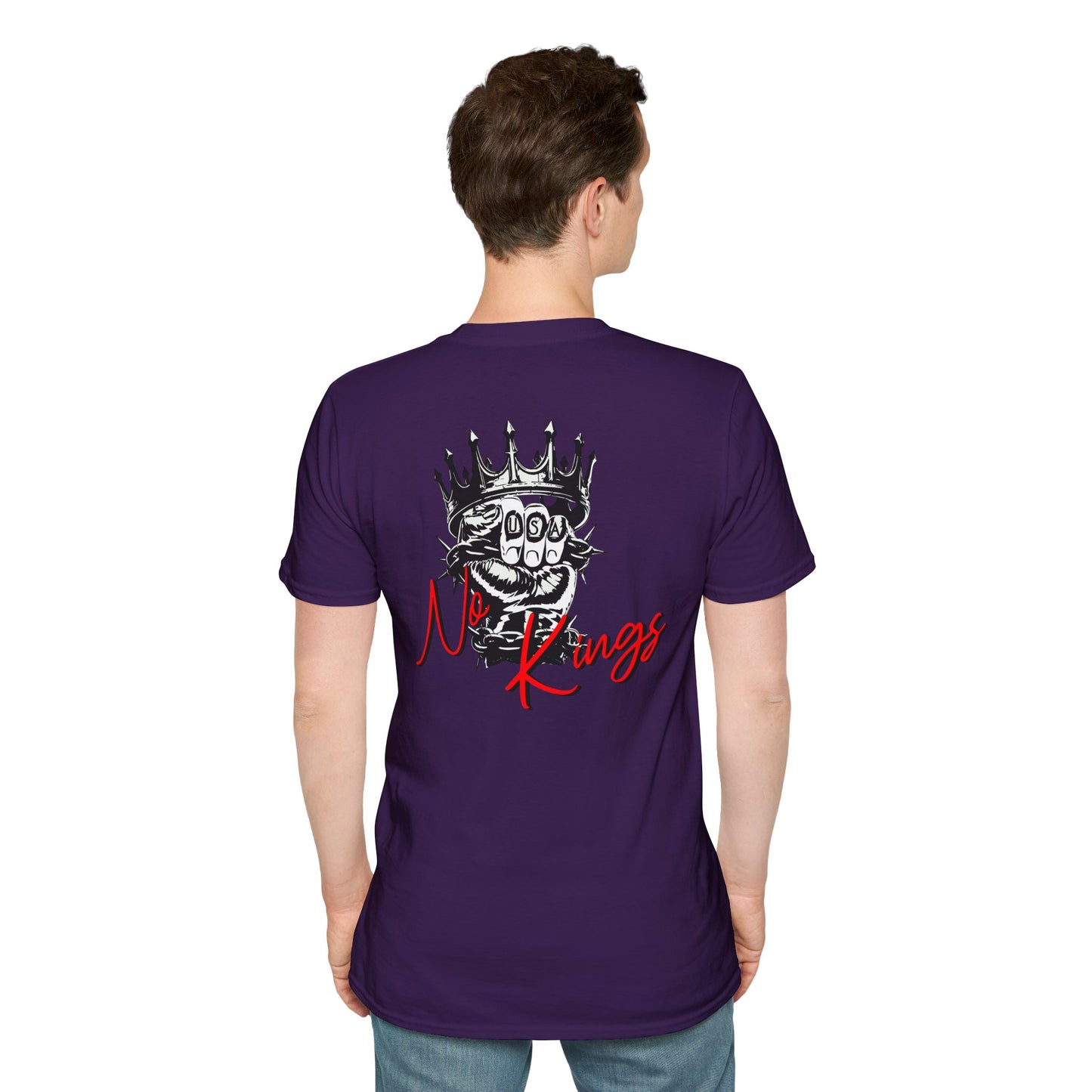 T-Shirt — 'No Kings' Skull Crown Graphic Tee