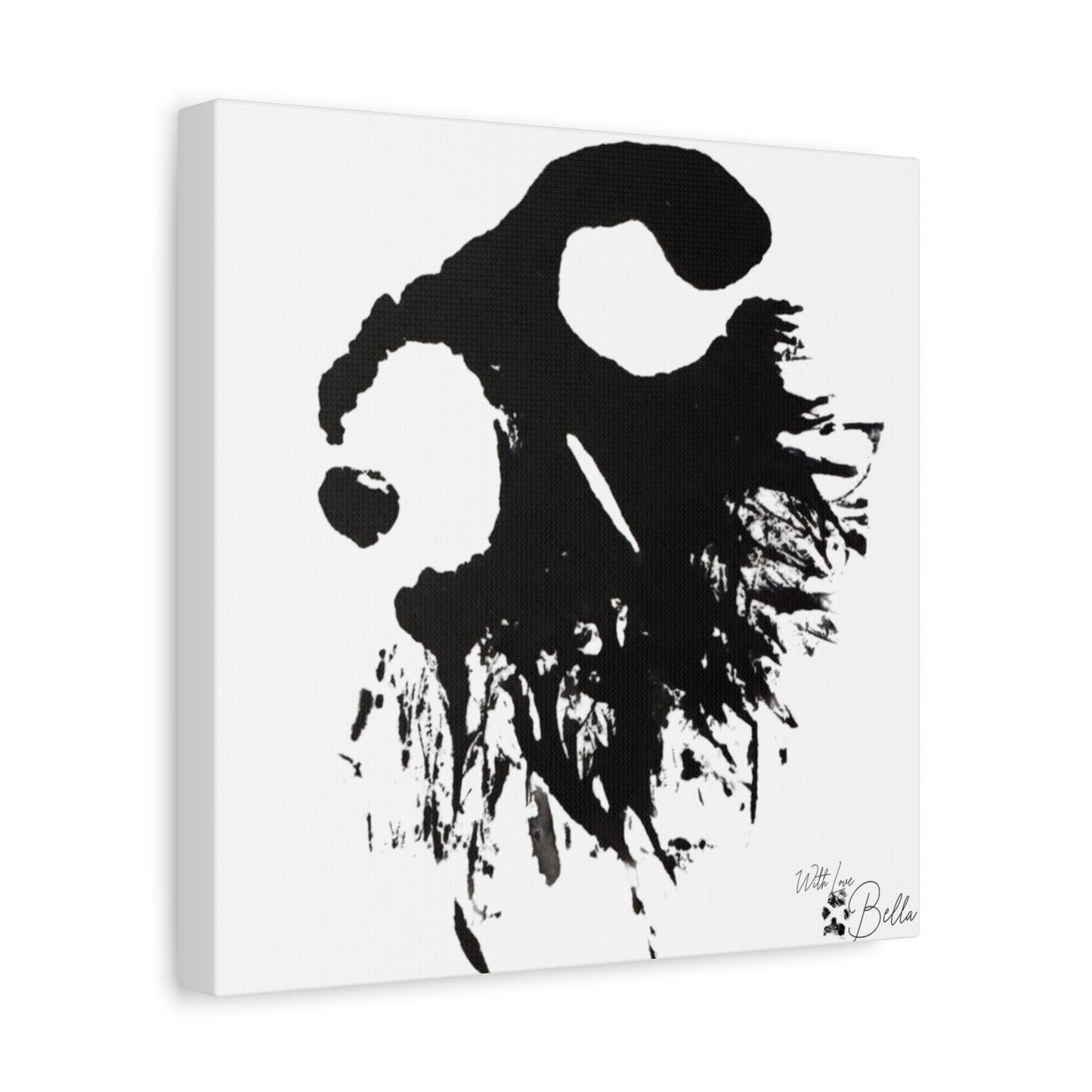Custom Abstract Black Ink Pet Art Canvas