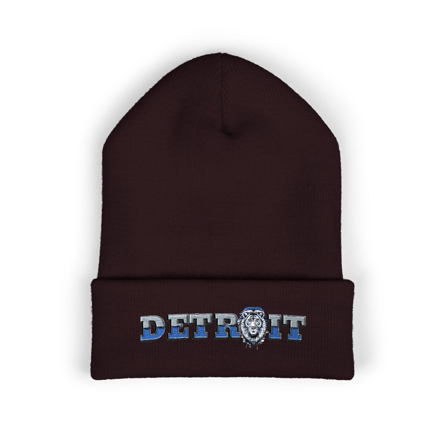 Detroit Lions Football Cuffed Embroidered Beanie Fan Gear