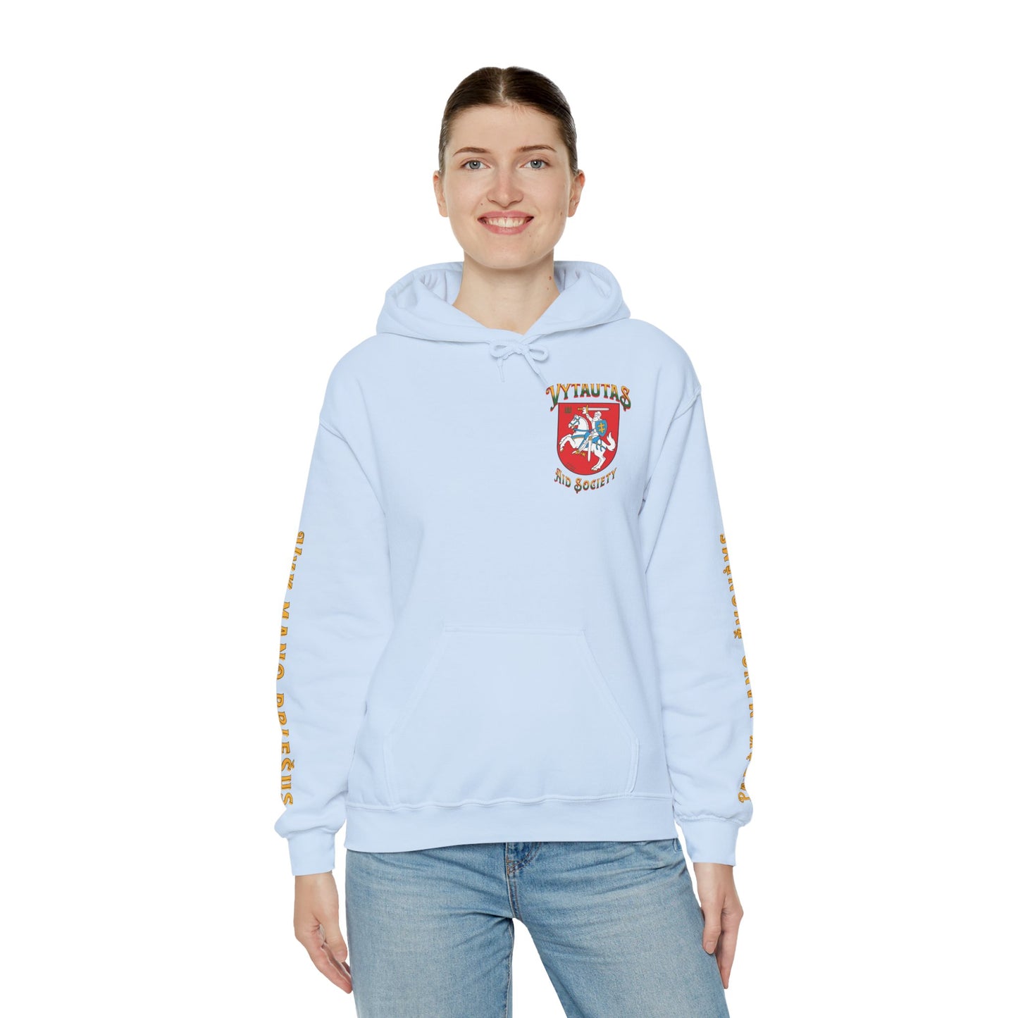 Vytautas Hoodie — Baltic Knight Crest Hooded Sweatshirt