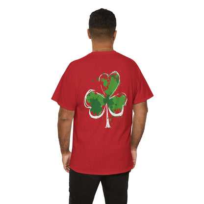 Shamrock Paint-Splash Tee — Green St. Patrick's Day Clover T-Shirt