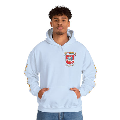 Vytautas Hoodie — Baltic Knight Crest Hooded Sweatshirt