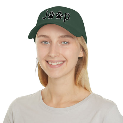 Jeep Paw Print Cap – Red Low Profile Baseball Hat for Dog & Jeep Lovers