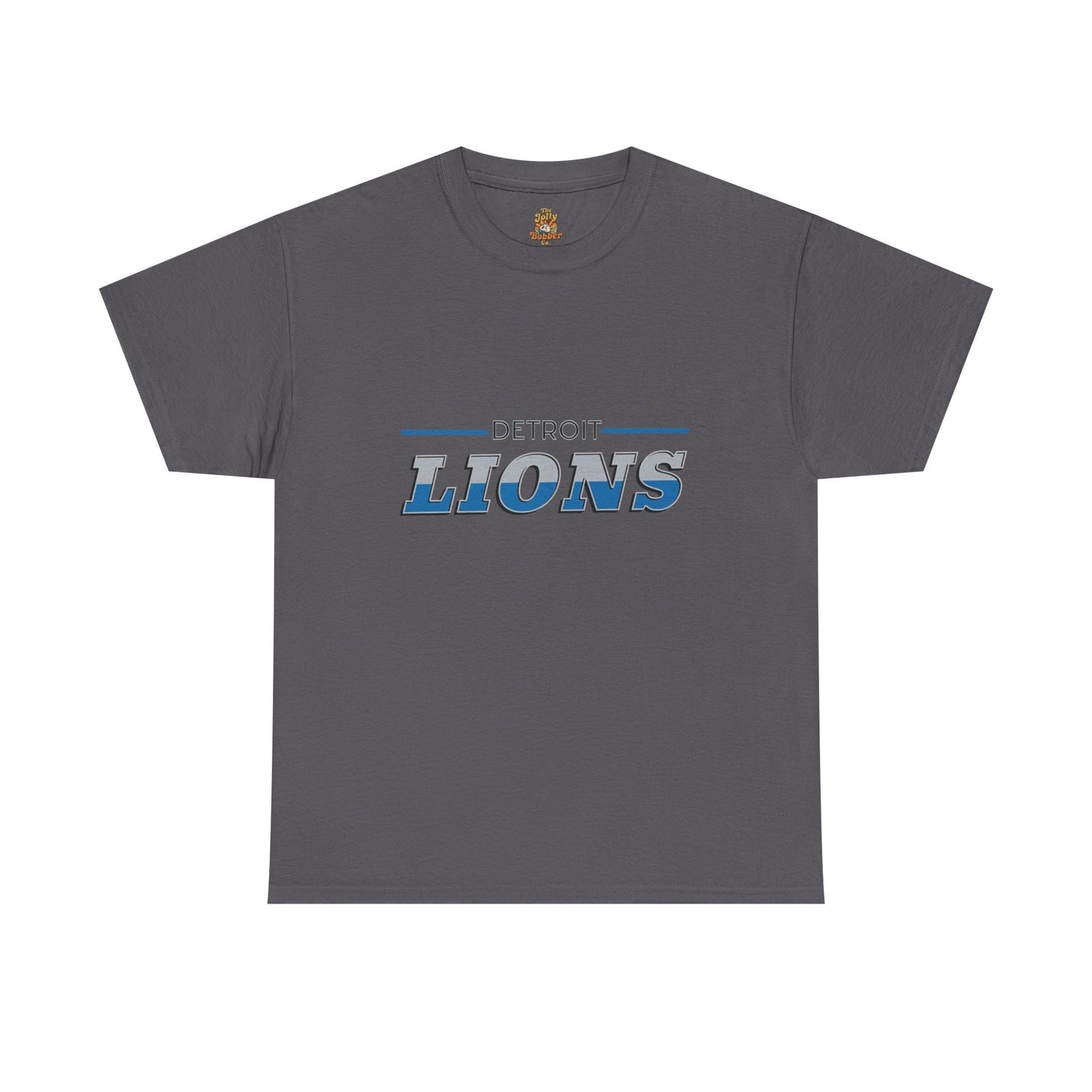 Detroit Lions Unisex Heavy Cotton Tee - Sports Fan Apparel, Game Day T-Shirt, Football Merchandise, Casual Wear, Gift for Him/Her - The Jolly Bobber 