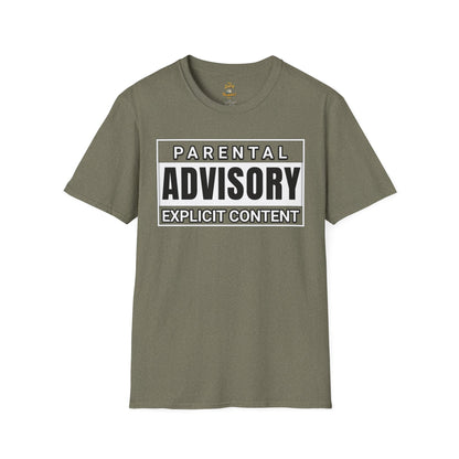 Graphic Tee - Iconic 'Parental Advisory Explicit Content' Design for Edgy Gen X - The Jolly Bobber 