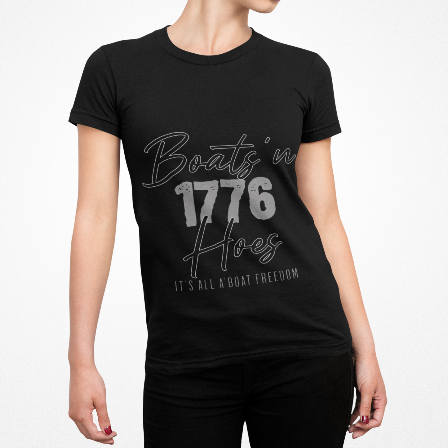 Boats'N Hoes 1776 Unisex Cotton Crew Tee