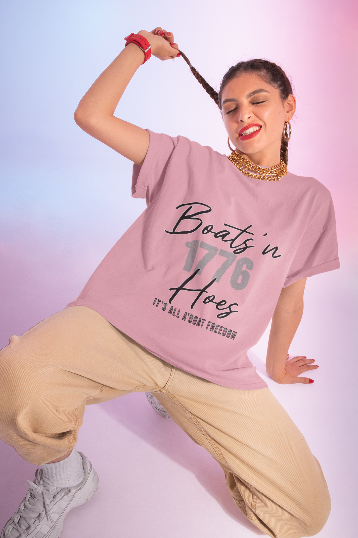 Boats'N Hoes 1776 Unisex Cotton Crew Tee