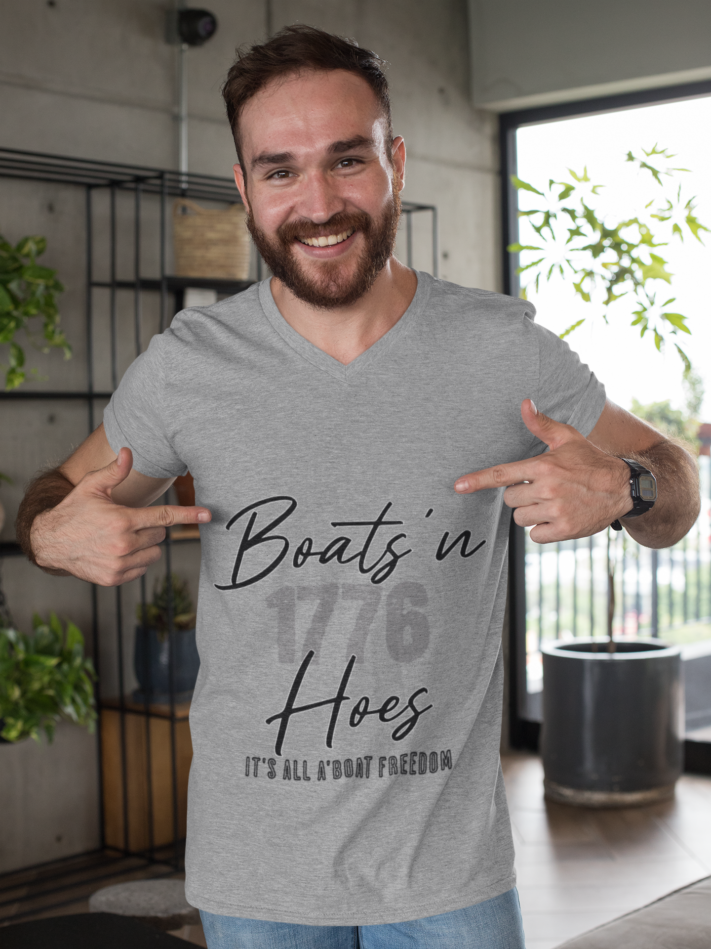 Boats'N Hoes 1776 Unisex Cotton Crew Tee