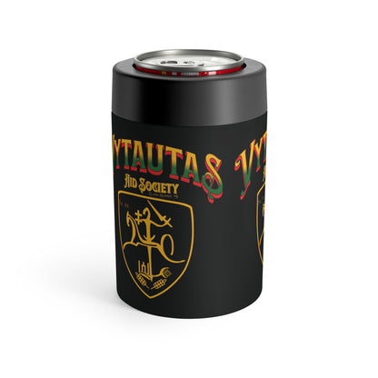 Vytautas Can Holder Black— Vytautas Aid Society Shield 2 Cooler