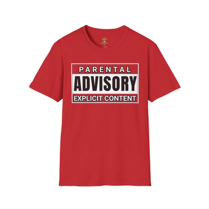 Graphic Tee - Iconic 'Parental Advisory Explicit Content' Design for Edgy Gen X - The Jolly Bobber 